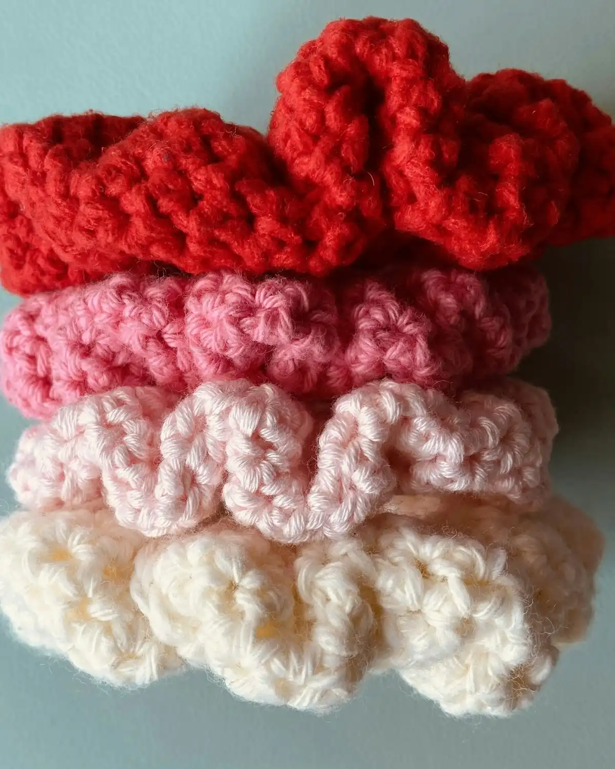 Crochet Hair Scrunchie Set